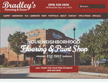 Tablet Screenshot of bradleysflooringandpaint.com